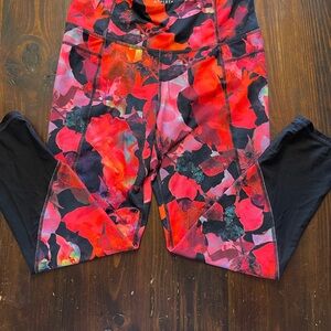 Athleta Leggings - Red and Black